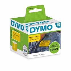 DYMO Authentic LabelWriter Large Shipping Labels/Name Badges | Black Print on Yellow Label | 54 mm x 101 mm | 220 Easy-PeelSelf-Adhesive Labels | for LabelWriter Label Makers | Made in Europe 