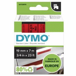 DYMO Authentic D1 Labels | Black Print on Red Tape | 19 mm x 7 m | Self-Adhesive Labels for LabelManager Label Makers | Made in Europe 
