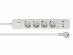 DeLOCK 11206 power extension 1.5 m 4 AC outlet[s] Indoor White 