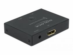 DeLOCK DisplayPort 2 - 1 Switch bidirectional 8K 30 Hz 