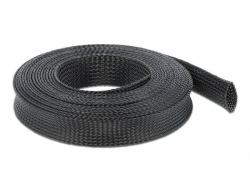DeLOCK Braided Sleeving stretchable 10 m x 25 mm black 