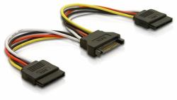 DeLOCK Cable Power SATA 15pin > 2x SATA HDD – straight 0.15 m 