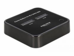DeLOCK M.2 Docking Station for 2 x M.2 SATA SSD with Clone function 