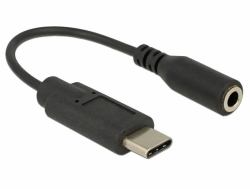 DeLOCK 65842 mobile phone cable Black 0.14 m USB C 3.5mm 