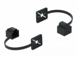 DeLOCK Dust Cover for RJ45 plug with mounting clip black 