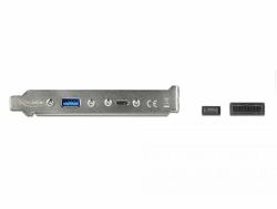DeLOCK Slot Bracket with 1 x USB Type-C and 1 x USB Type-A Port 