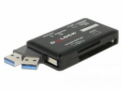 DeLOCK SuperSpeed USB 5 Gbps Card Reader for CF / SD / Micro SD / MS / M2 / xD memory cards 