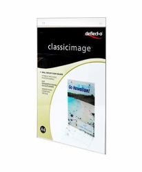 Deflecto 47001 sign holder/information stand A4 Polystyrene [PS] Transparent 