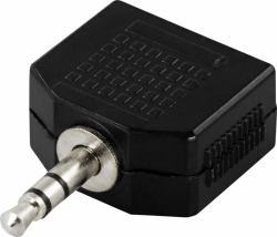 Deltaco AA-2 audio cable 3.5mm Black 