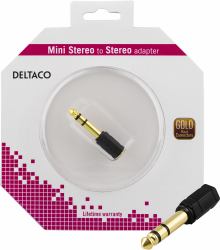 Deltaco AD-1-K audio cable 3.5mm Black 