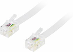 Deltaco DEL-156 telephone cable 5 m White 