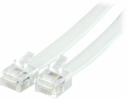 Deltaco DEL-160 telephone cable 3 m White 