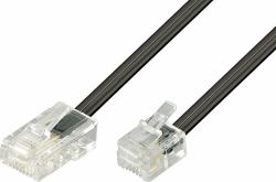 Deltaco DEL-1703S telephone cable 3 m Black 