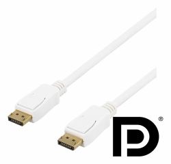 Deltaco DP-1021D DisplayPort cable 2 m White 