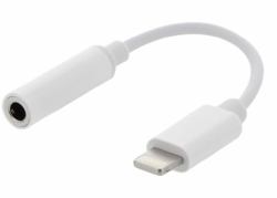 Deltaco IPLH-595 mobile phone cable White 0.065 m 3.5mm Lightning 