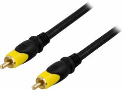 Deltaco MM-103 composite video cable 10 m RCA Black 