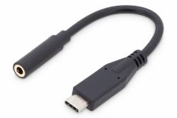 Digitus USB-C audio adapter / converter, USB-C/plug - 3.5mm jack/socket 