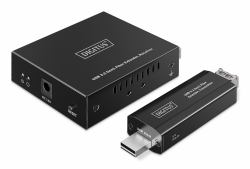 Digitus USB 3.2 Gen1 Fiber Extender, 5 Gbps, 4 ports: 3x USB-A / 1x USB-C, 300m 