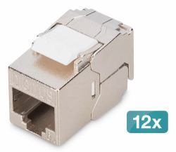 Digitus CAT 6A COMPAC KEYSTONMODUL 12X - SHIELDED TOOL-FREE CONNECTION
