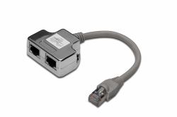 Digitus CAT 5e patch cable adapter, 2x CAT 5e, shielded 