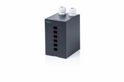 Digitus Fiber optic DIN rail distributor, 6 port, SC SX/LC DX, black 