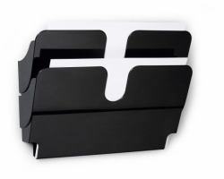 Durable FLEXIPLUS literature rack 2 shelves Black 
