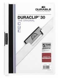 Durable Duraclip 30 report cover PVC Transparent, White 