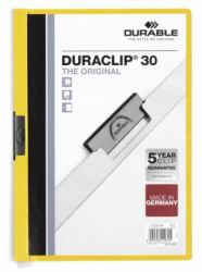 Durable Duraclip 30 report cover PVC Transparent, Yellow 