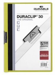 Durable Duraclip 30 report cover PVC Green, Transparent 