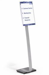 Durable 481323 sign holder/information stand A3 Acrylic Silver 