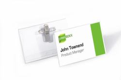 Durable PVC Combi Clip Name Badge 