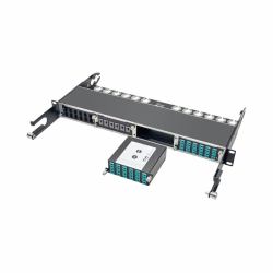 Eaton Tripp Lite N484-1M24-LC12 100Gb/120Gb to10Gb Breakout Cassette, 24-Fiber OM4 MTP/MPO [ Male with Pins ] to [ x12 ] LC Duplex 