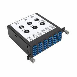 Eaton Tripp Lite N484-3M8L12S 40/100Gb Singlemode Fiber Breakout Cassette, 40Gb to 4 x 10Gb, 100Gb to 4 x 25Gb, [x3] 8-Fiber MTP/MPO [APC] to [x12] LC [UPC] Duplex 9/125, N484 Chassis 