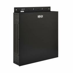 Eaton Tripp Lite SRWO2UBRKT SmartRack 2U Low-Profile Vertical-Mount Vented Wall-Mount Mini Rack Enclosure, Black 