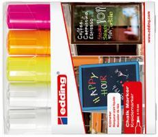 Edding 4095 chalk marker Bullet Grey, Orange, Pink, White, Yellow 5 pc[s] 