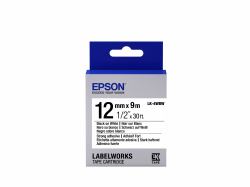 Epson Label Cartridge Strong Adhesive LK-4WBW Black/White 12mm [9m] 