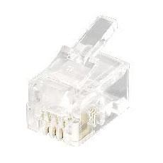 Equip Telephone Plug, RJ11, 4P4C 