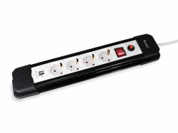 Equip 245553 power extension 1.5 m 4 AC outlet[s] Indoor Black, White 