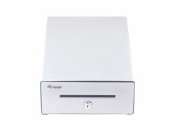 Equip Cash Register Drawer for Point of Sale [POS] System, 4 Bill/4 Coin Compartments, Removable Coin Slots, RJ11 connector, Aluminum 