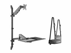 Equip 17"-32" Single Monitor Wall-Mounted Workstation 
