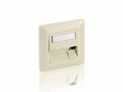 Equip 3-Port German Faceplate, Pure White 