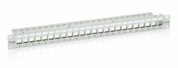 Equip 24-Port Keystone Cat.6 Shielded Patch Panel, Light Grey 