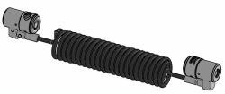 Ergonomic Solutions ClickSafe Dual Lock Curly - Cable Total cable length 1.7m - Warranty: 24M