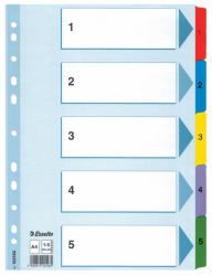 Esselte Index 1-5 Cardboard Mylar tabs A4 