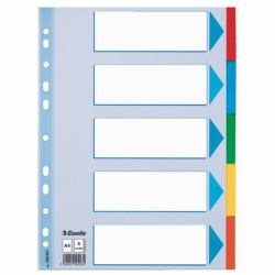 Esselte Divider Cardboard A4 5 Tabs 