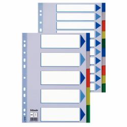 Esselte Plastic tabs, A4 Blank tab index Polyvinyl chloride [PVC] 