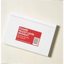 Esselte Index/Memo/Cardo Cards A5 Ruled - 