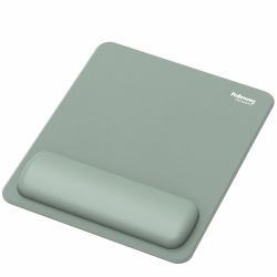 Fellowes Breyta Mouse Mat Wrist Rest Mouse Pad Wrist Support with Antibacterial Protection Ergonomic Mouse Mat Sage 