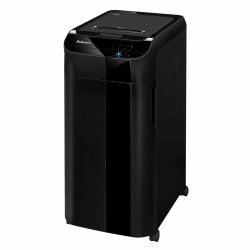 Fellowes Paper Shredder 550 Sheet Auto Feed Cross Cut Shredder AutoMax 550C Shredder with 83 Litre Bin High Security P4 