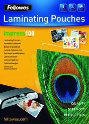Fellowes A4 Glossy 100 Micron Laminating Pouch - 100 pack 